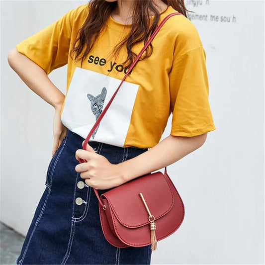 Women's Fringe Messenger Bag Square Shoulder Phone Bag
