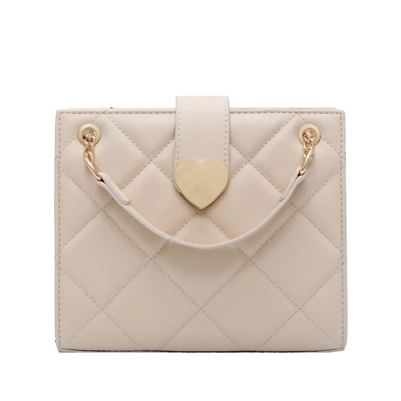 PU Leather Crossbody Bag for Women Shoulder Messenger Chain Bag