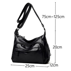 Large Capacity Shoulder Bags High Leather Crossbody Bags