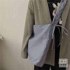 Canvas Crossbody Bag Large Capacity Vintage Retro Style