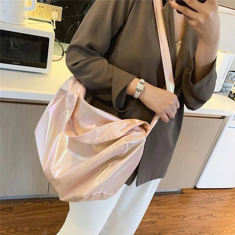 Reflective Crossbody Bag for Women Large Capacity School Bookbag