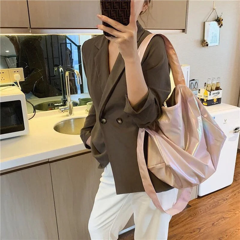 Reflective Crossbody Bag for Women Large Capacity School Bookbag