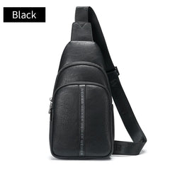Men's Crossbody Messenger Chest Bag Waterproof PU Shoulder Pack