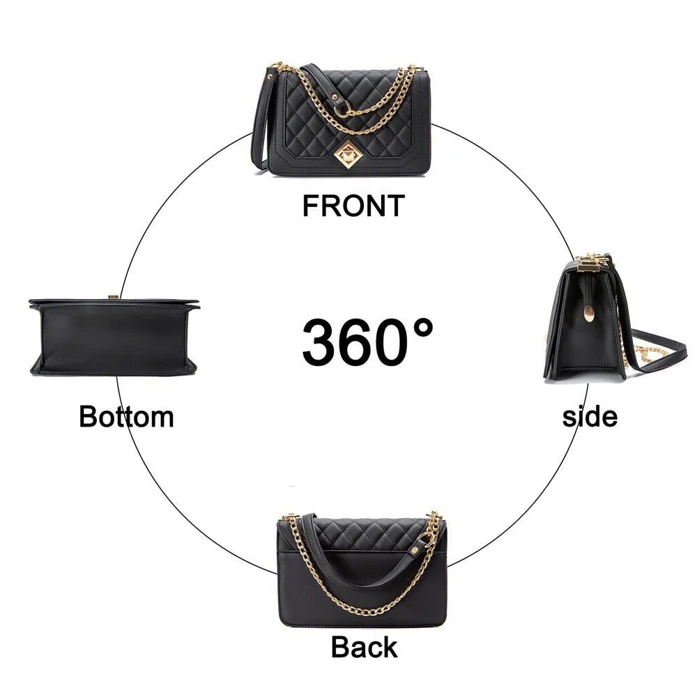 Women's Lightweight Leather Crossbody Shoulder Bag