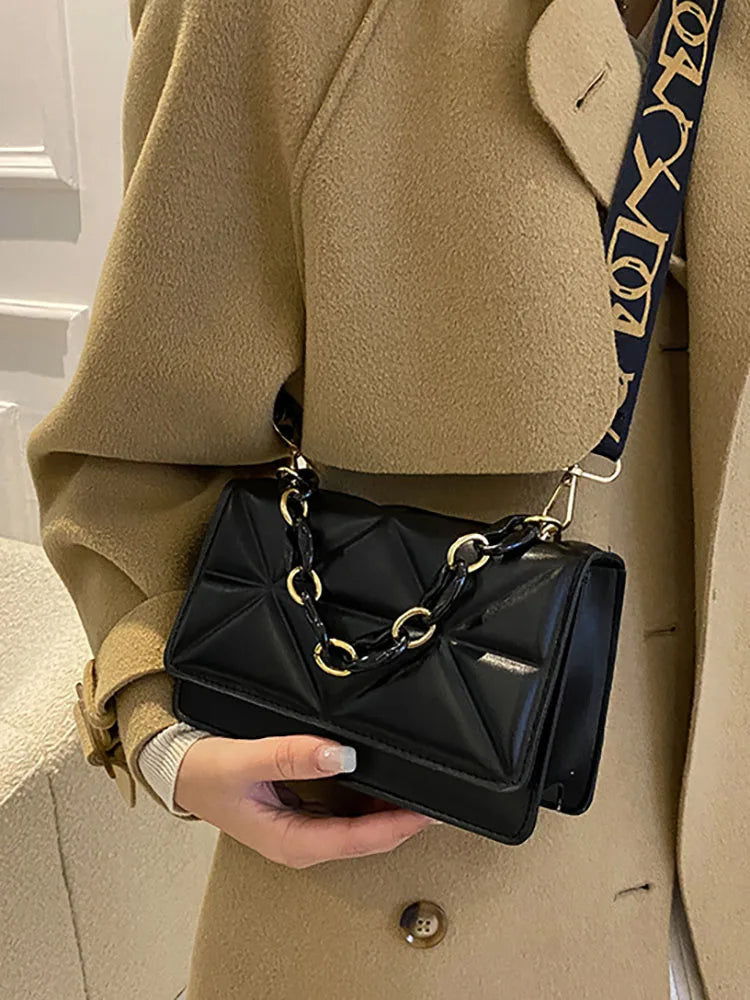 Crossbody Bag for Women Solid Shoulder Bag Tote Pu Leather Small Handbag