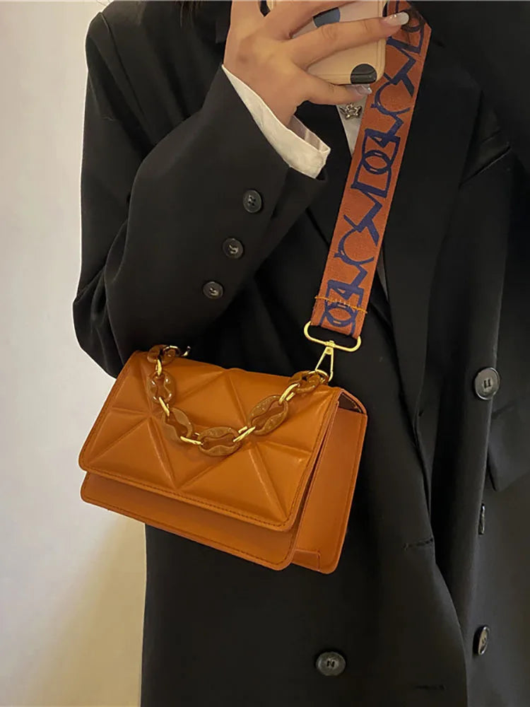 Crossbody Bag for Women Solid Shoulder Bag Tote Pu Leather Small Handbag