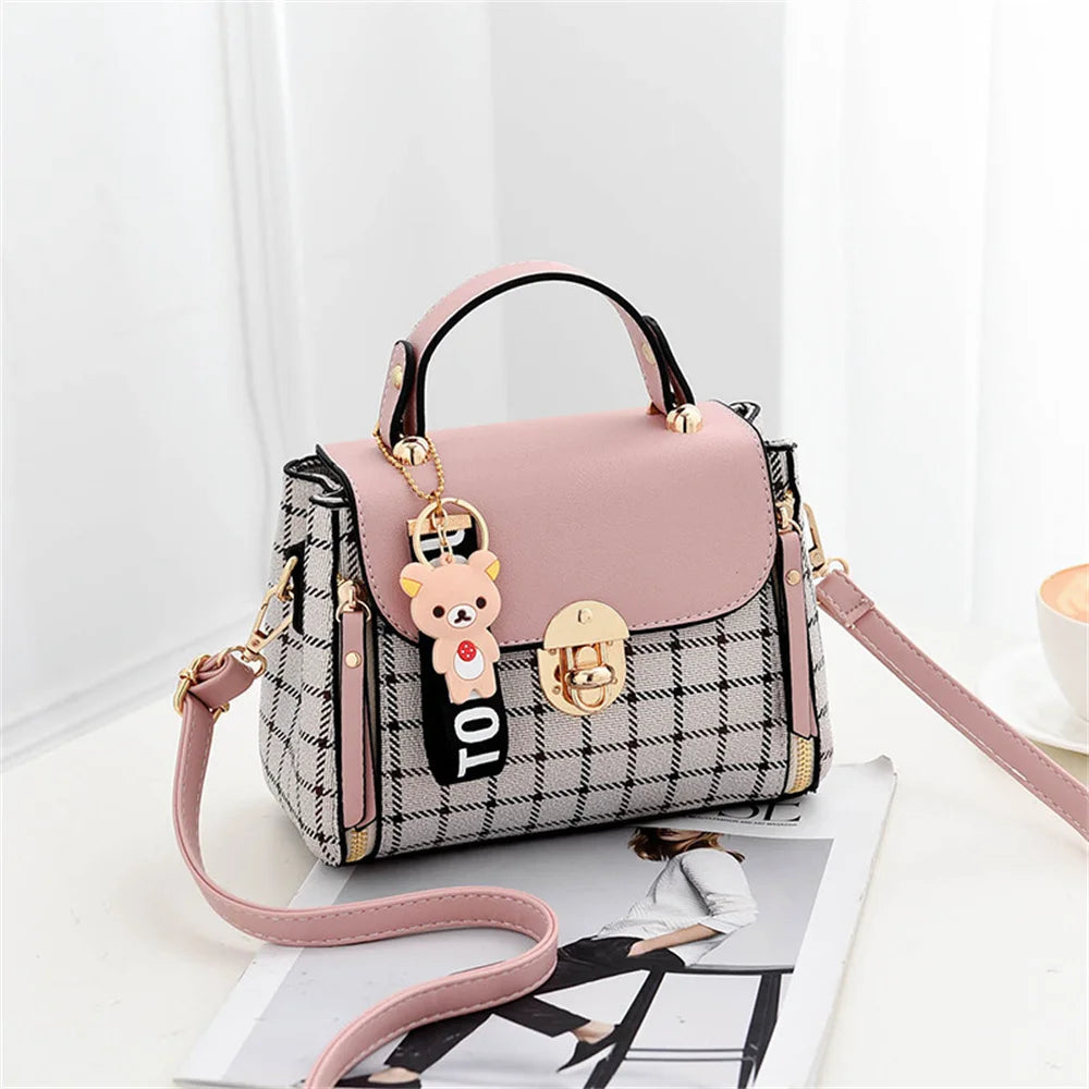 High Leather Crossbody Bag Women Tote Messenger Shoulder Bag