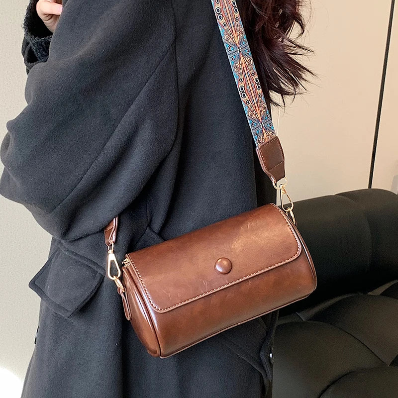 Women's Wide Shoulder Strap Crossbody Bag