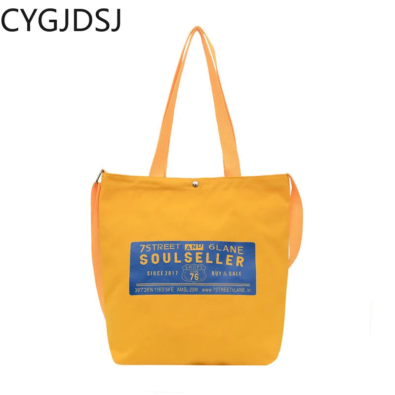 Canvas Crossbody Tote Bag for Women