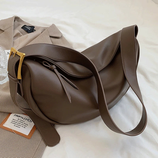 Vintage Crossbody Bag Large Capacity Soft Shoulder Handbag