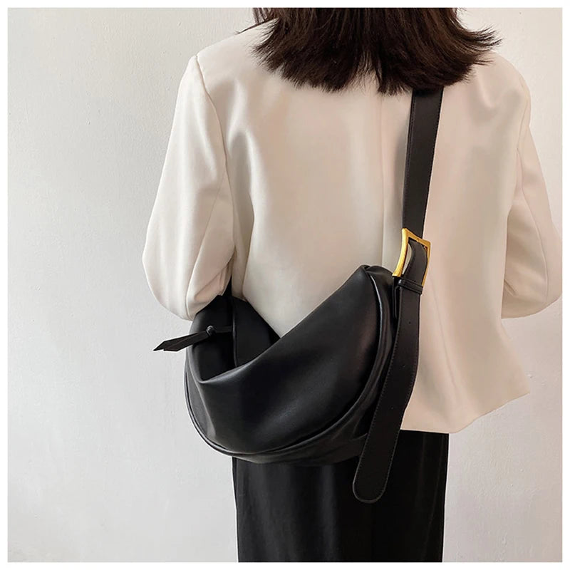 Large Capacity Crossbody Bag Soft Shoulder Hobo Vintage Sac