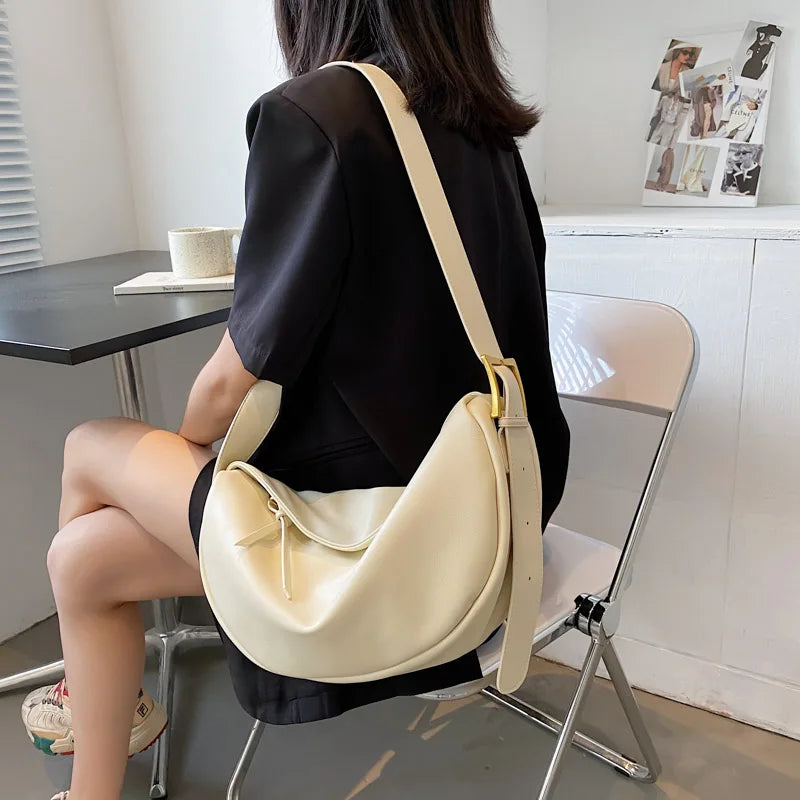 Large Capacity Crossbody Bag Soft Shoulder Hobo Vintage Sac