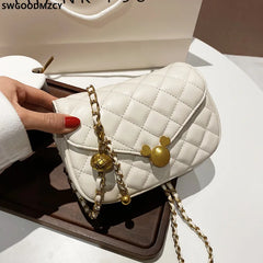 Small Square Crossbody Bag for Women with Chains