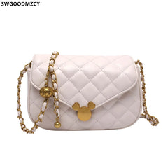 Small Square Crossbody Bag for Women with Chains