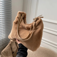 Fluffy Crossbody Messenger Handbag Tote Purse Sling Shoulder Bag