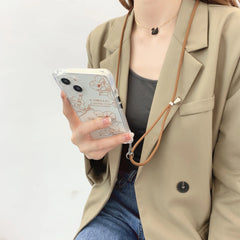 Crossbody Necklace Strap Lanyard for iPhone 14 Pro Max, Removable Rope Back Case