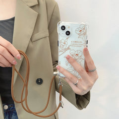 Crossbody Necklace Strap Lanyard for iPhone 14 Pro Max, Removable Rope Back Case