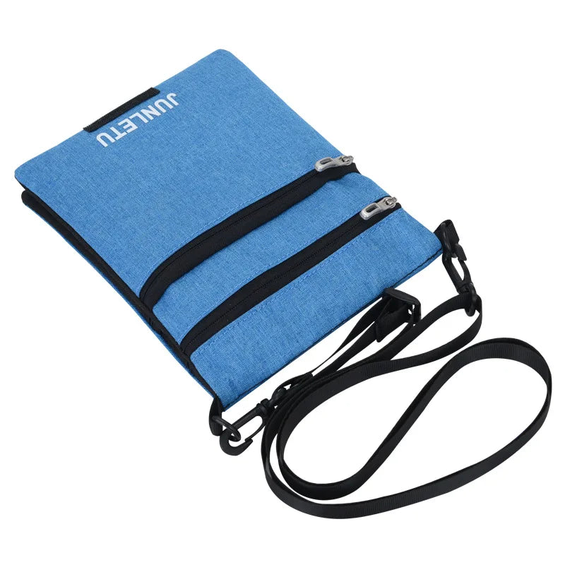 Crossbody Passport Holder Neck Stash Wallet w/ Blocking for Travel