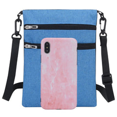 Crossbody Passport Holder Neck Stash Wallet w/ Blocking for Travel