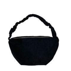 Canvas Pleated Drawstring Shoulder Bag Large Capacity Tote Bag