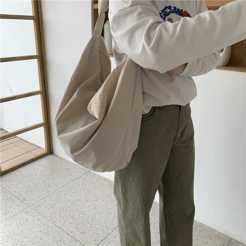 Nylon Crossbody Shoulder Bag Retro Shopping Handbag