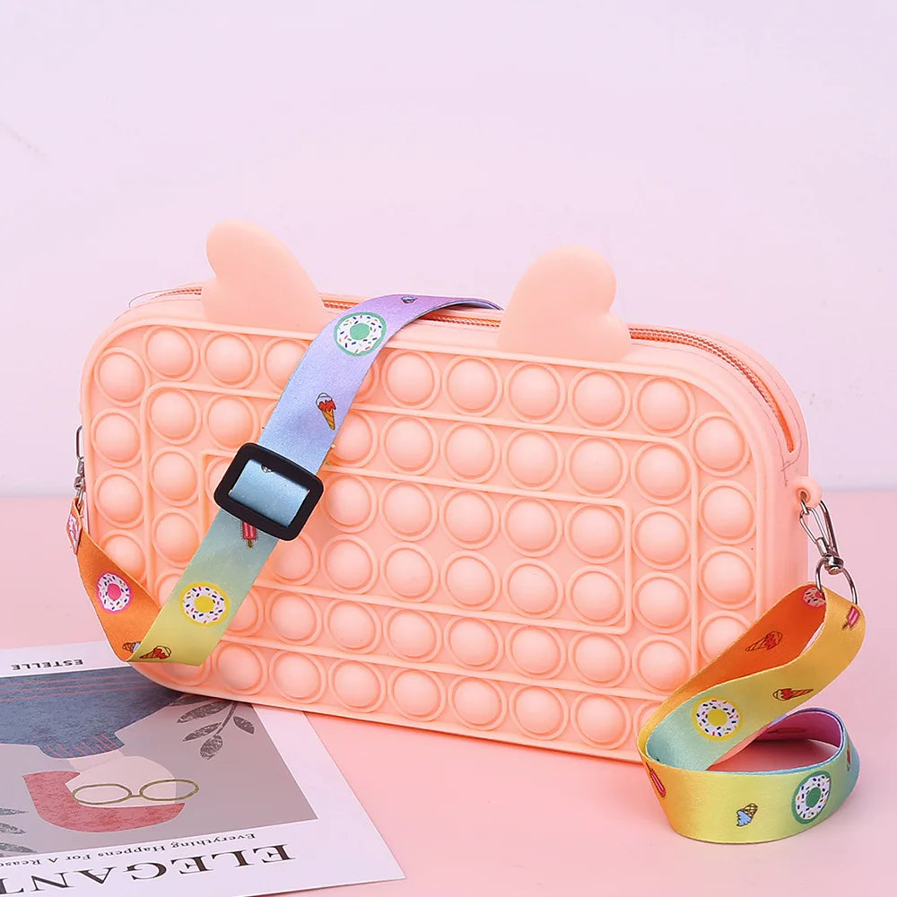 Women's Antlers Silicone Shoulder Bag Square CU56