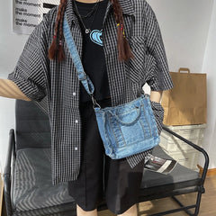 Denim Canvas Crossbody Women Bag Leisure Handbag Tote Shoulder Bag