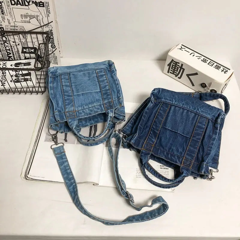 Denim Canvas Crossbody Women Bag Leisure Handbag Tote Shoulder Bag