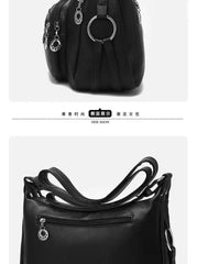 Crossbody Bag PU Leather Vintage Shoulder Bag for Women