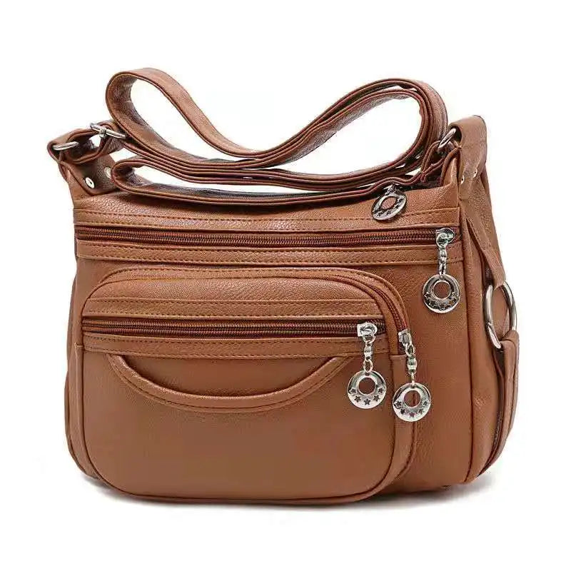 Crossbody Bag PU Leather Vintage Shoulder Bag for Women