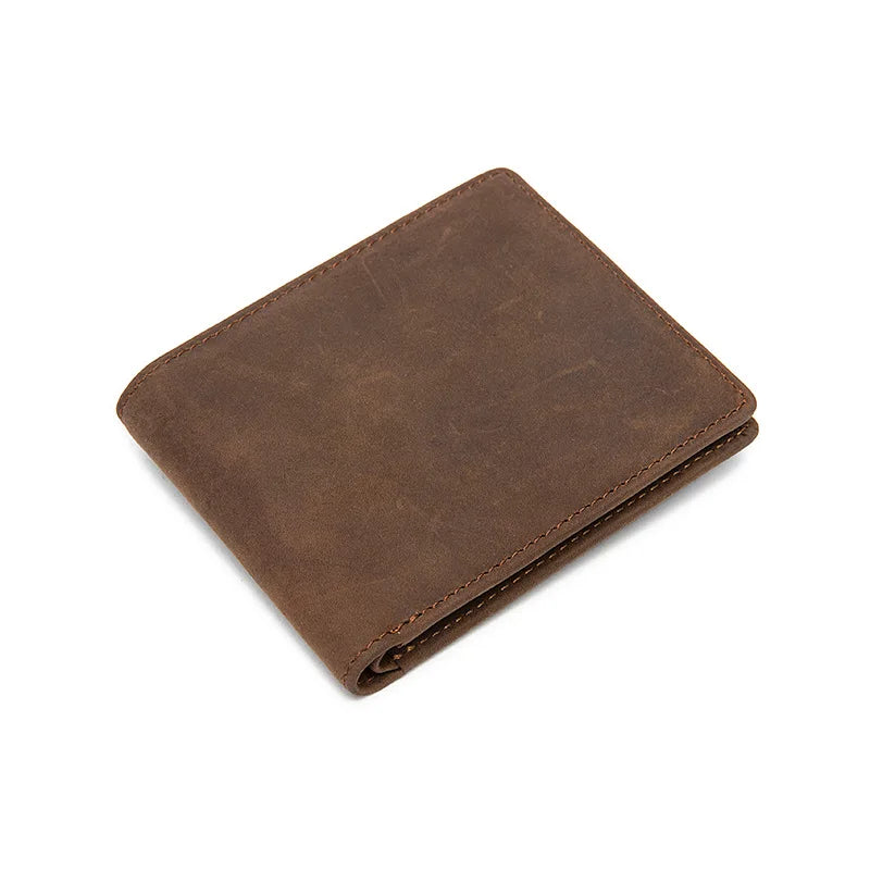 Crossten Genuine Leather Men Wallet Vintage Cowboy Style