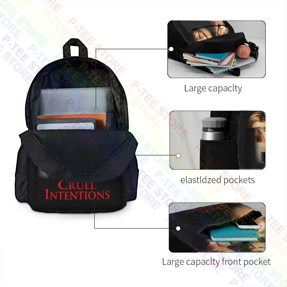 Cruel Intentions Movie Large Capacity Backpack Bookbag Beach Bag Eco Friendly