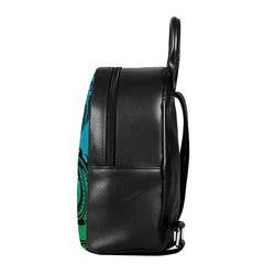 Mini Backpack Polynesian Tribal Hawaii Flower Pu Leather Bag