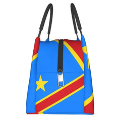 Congo Kinshasa Flag Lunch Bag Insulated Cooler for Office Travel