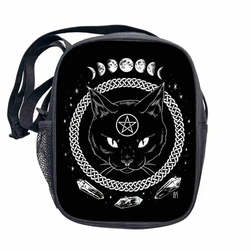 Cat Witch Anime Messenger Bag for Girls Boys Kids