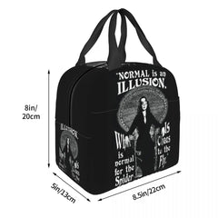 Morticia Addams Insulated Lunch Bag Cooler for School