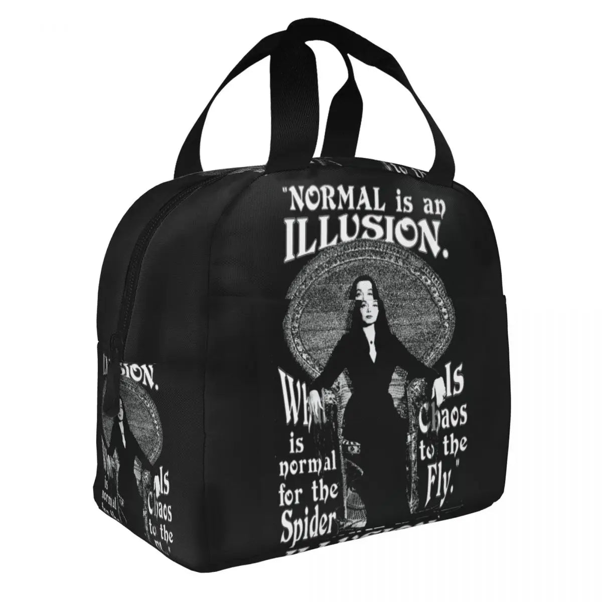 Morticia Addams Insulated Lunch Bag Cooler for School