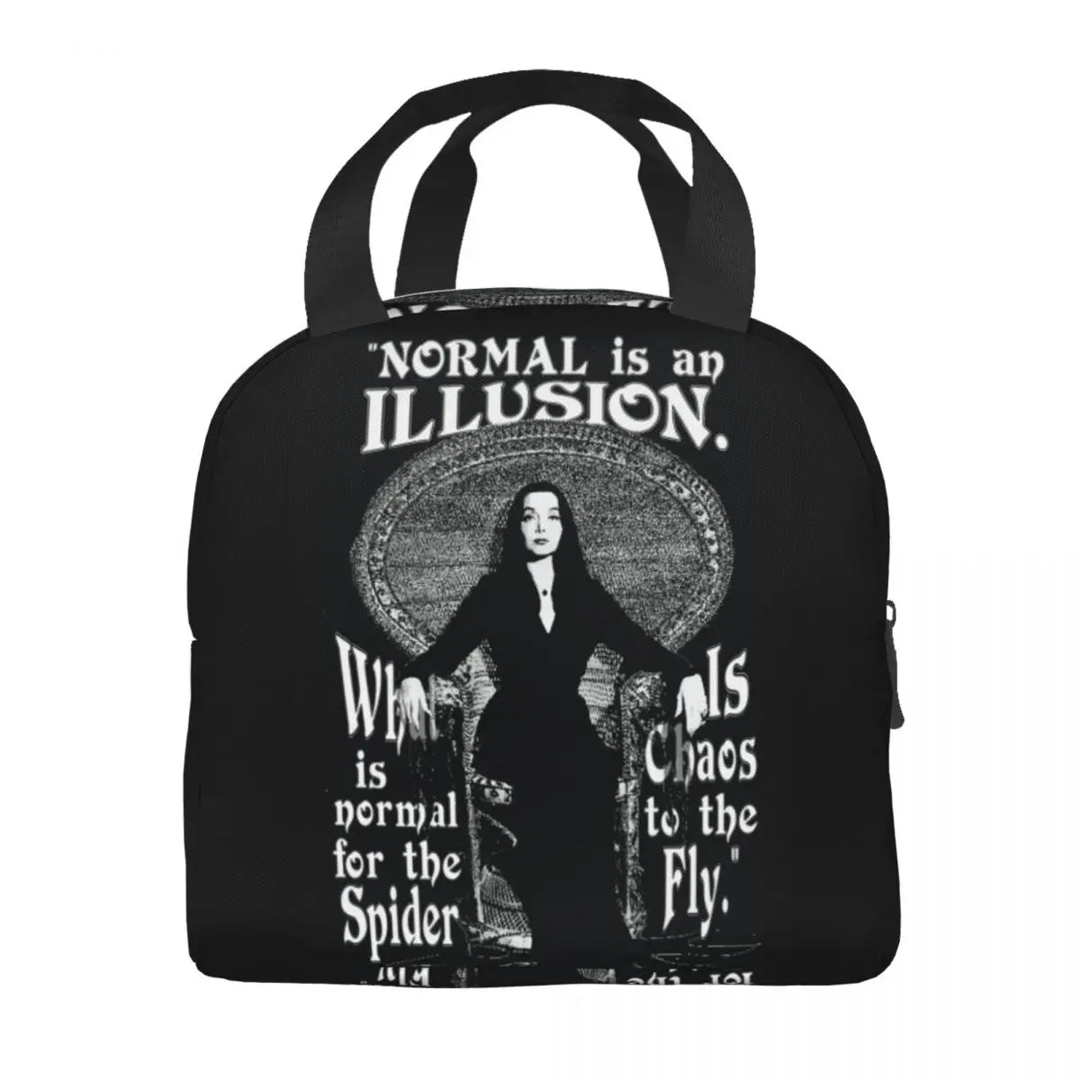 Morticia Addams Insulated Lunch Bag Cooler for School