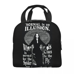 Morticia Addams Insulated Lunch Bag Cooler for School