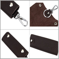 Leather Key Holder Personalize 1-2 Letters Family House Keychain