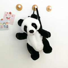 Panda Backpack Plush Adjustable Schoolbags Stuffed Animal Bag Kindergarten Gift