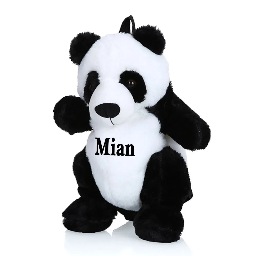 Panda Backpack Plush Adjustable Schoolbags Stuffed Animal Bag Kindergarten Gift