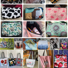 Pattern Printing Student Pencil Case and Book Bag with Zipper