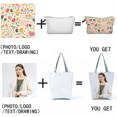 Pattern Printing Pencil Case & Book Bag with Zipper