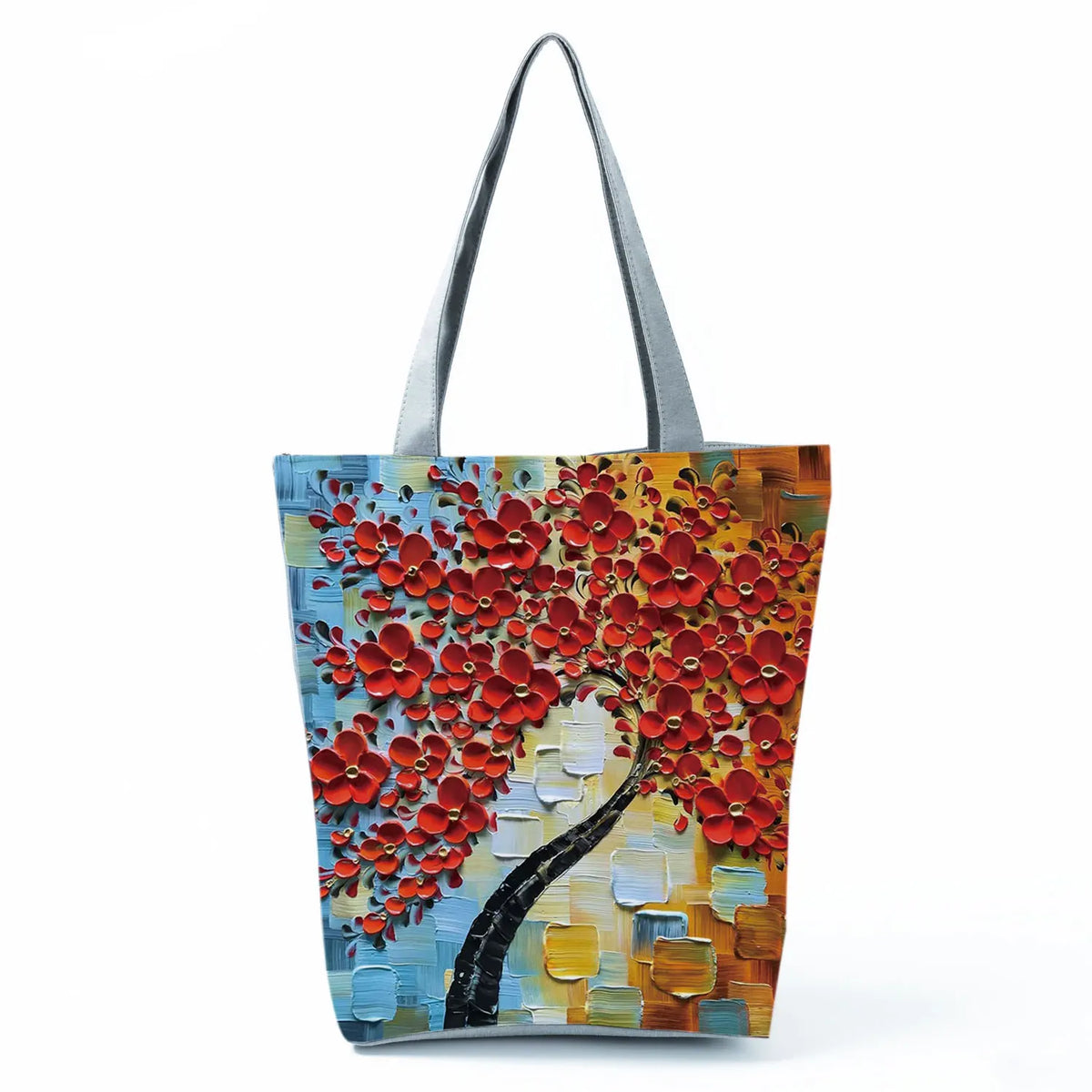 Cherry Blossom Oil Paint Tote Bag 18x18