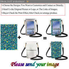 Women's Print Crossbody Phone Bag - Small Cellphone Shoulder Bag