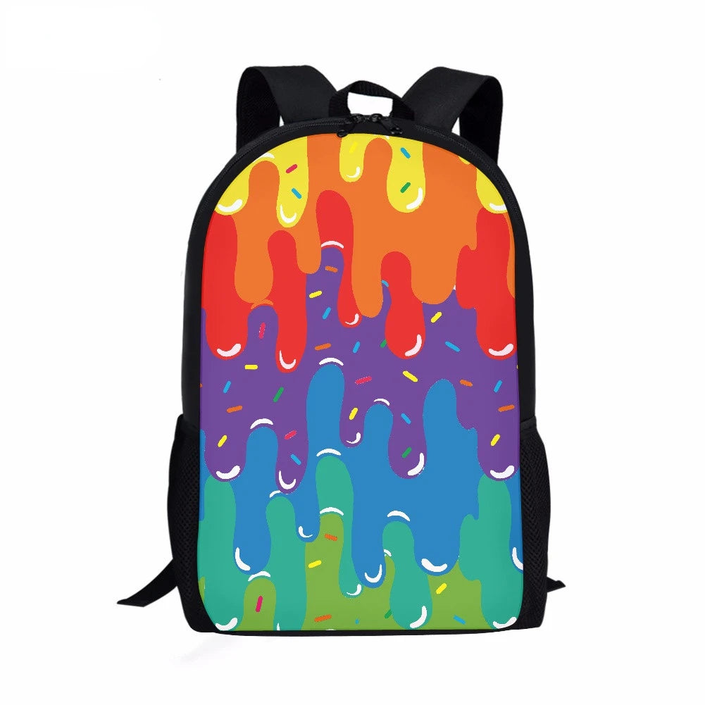 Strawberry Ice Cream Waterproof Kids Backpack for School
