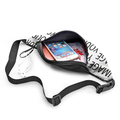 Print Waist Bag for Men Jogging Polyester Waist Pack