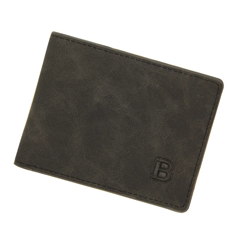 Men's Slim Leather Wallet with RFID Blocking Technology