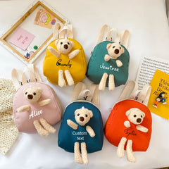 Personalised Kids Animal Backpack - Plush Cartoon Mini Daypack